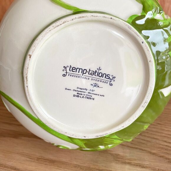 Set of 3 Pieces Temptations "DRAGONFLY" Serving Bowl, Platter, Pitcher - Picture 11 of 15